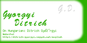 gyorgyi ditrich business card